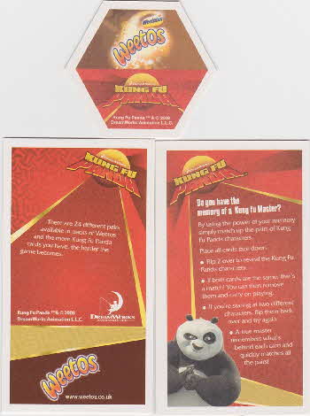 2008 Weetos Kung Fu Panda cards - instructions & reverse