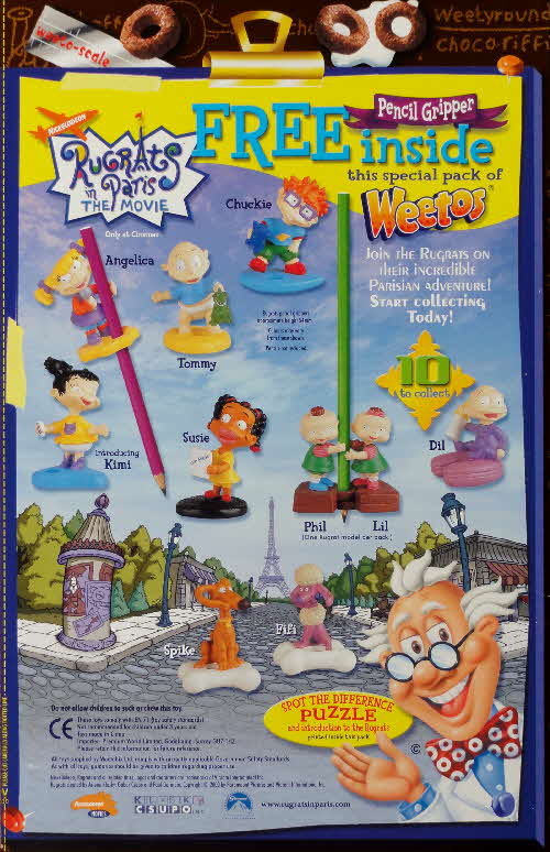 2001 Weetos Rugrats in Paris Pencil Grippers