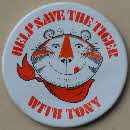 1975 Frosties Save the Tiger Poster & badge (2)1 small