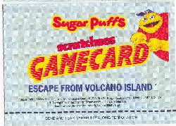 1991 Sugar Puffs Scratchees Game cards 3