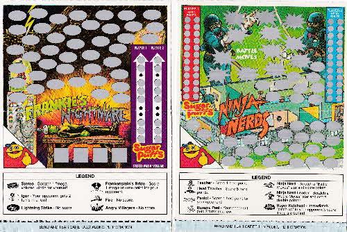1991 Sugar Puffs Scratchees Game cards open (2)