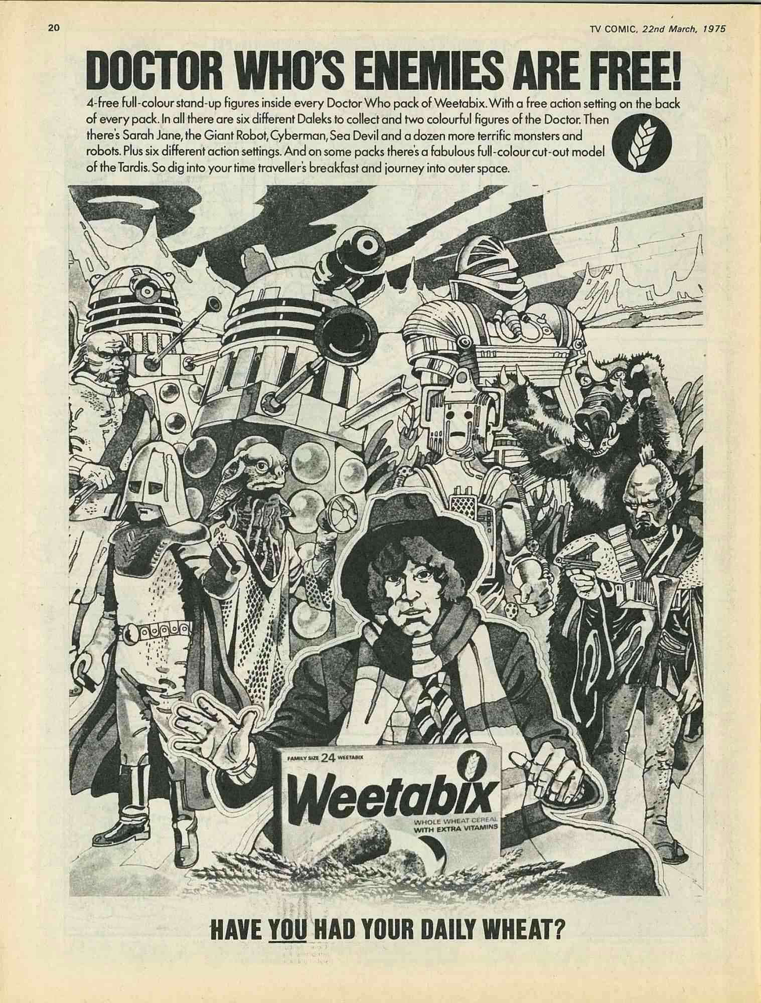 1975 Weetabix Dr Who & His Enemies
