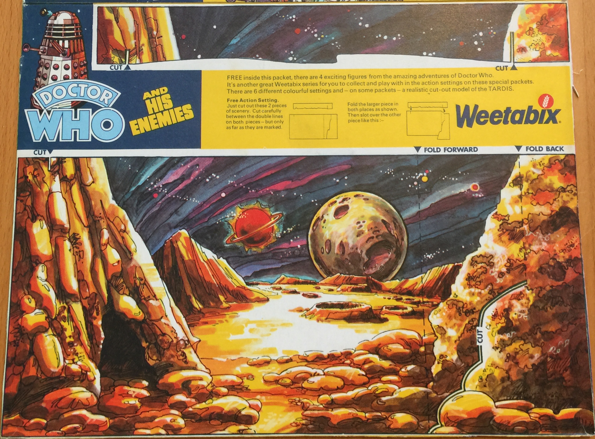 1975 Weetabix Dr Who & Enemies Lunarscape Pack